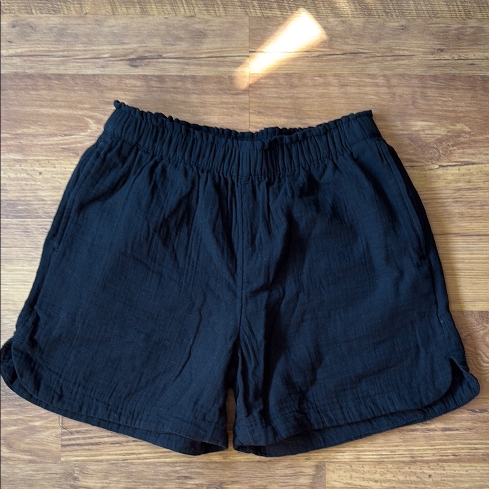Old Navy Black High Waist Gauze Shorts Elastic Waistband